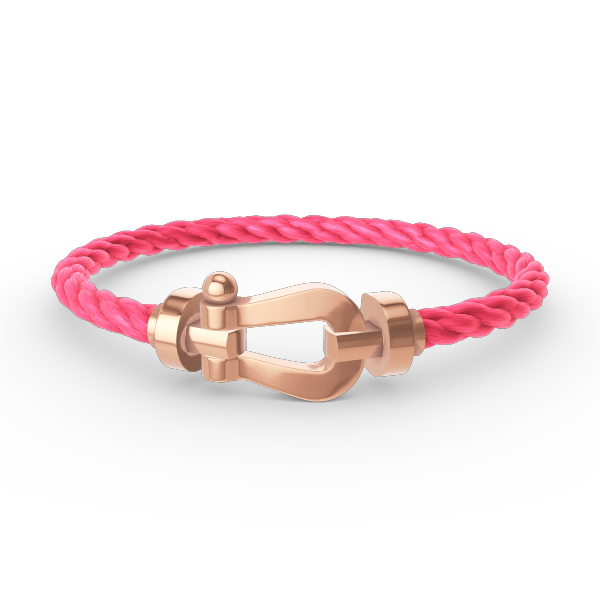 [✨Rose💎]BRACELET FORCE GRAND FER À CHEVAL SANS DIAMANT OR ROSE