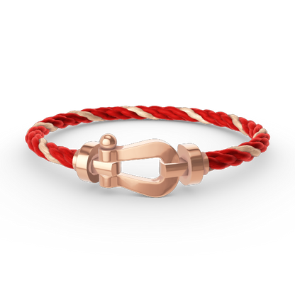 [✨Rose💎]BRACELET FORCE GRAND FER À CHEVAL SANS DIAMANT OR ROSE