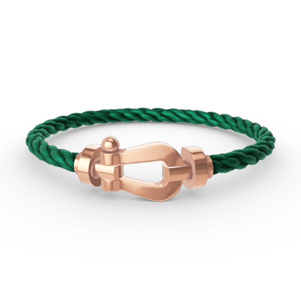 [✨Rose💎]BRACELET FORCE GRAND FER À CHEVAL SANS DIAMANT OR ROSE