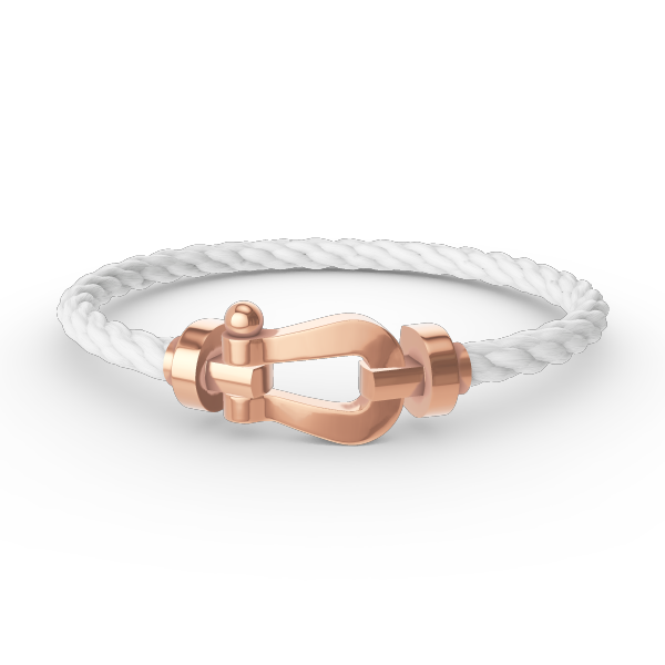[✨Rose💎]BRACELET FORCE GRAND FER À CHEVAL SANS DIAMANT OR ROSE