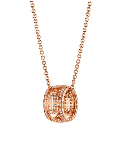 [✨Rose💎]PARENTESI COLLIER OR ROSE DIAMANT