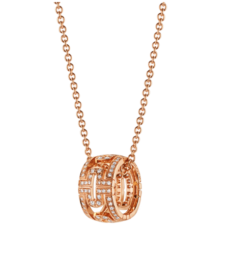 [✨Rose💎]PARENTESI COLLIER OR ROSE DIAMANT