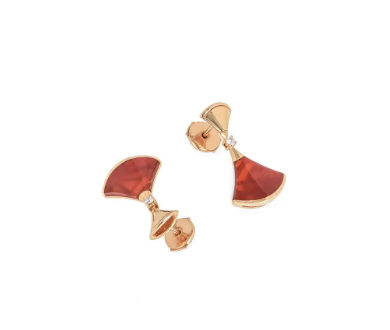 [✨Rose💎]Boucles d'oreilles DREAM Cornaline en or rose