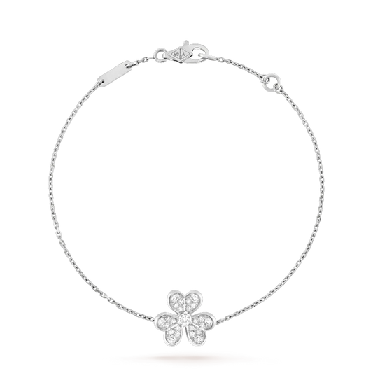 [✨Rose💎]FRIVOLE SILVER FLOWER DIAMOND BRACELET
