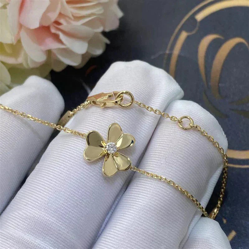 [✨Rose💎]BRACELET FRIVOLE EN MALACHITE ROSE À FLEURS D'OR