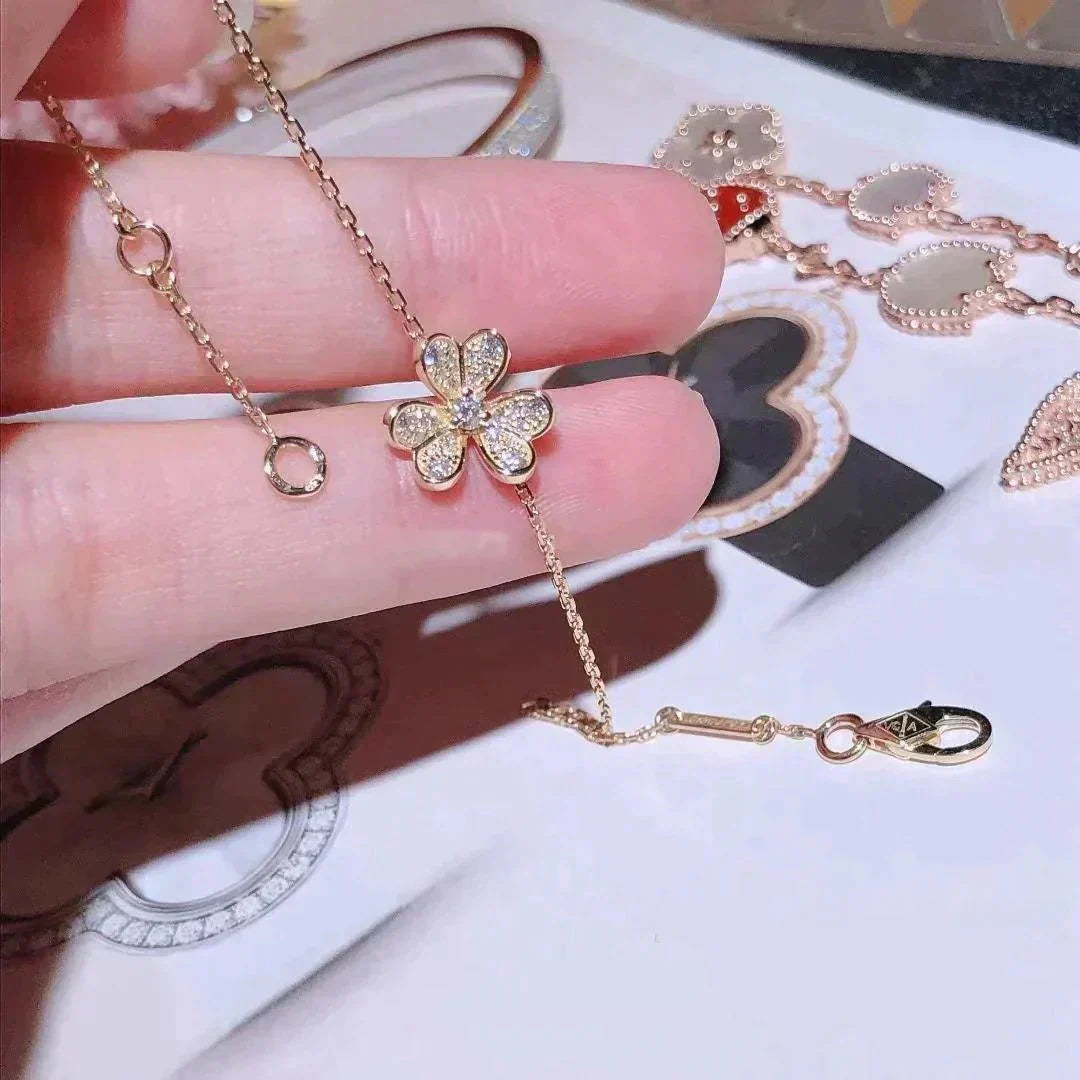 [✨Rose💎]BRACELET FRIVOLE EN OR ET DIAMANTS