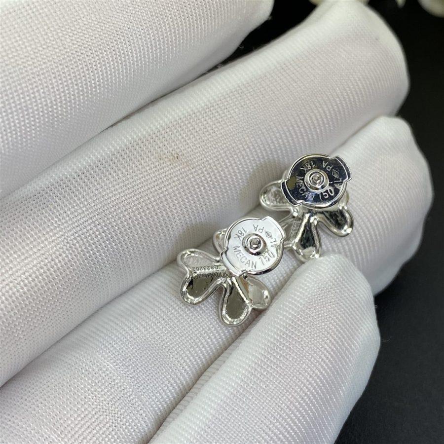 [✨Rose💎]Boucles d'oreilles FRIVOLE MINI FLEUR ARGENTÉE