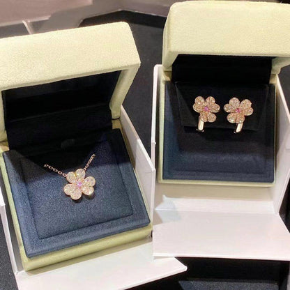 [✨Rose💎]Boucles d'oreilles FRIVOLE en or rose et diamants