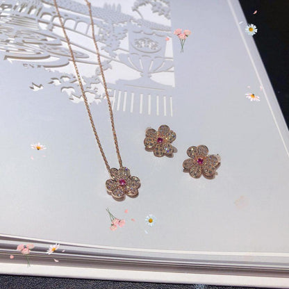 [✨Rose💎]Boucles d'oreilles FRIVOLE en or rose et diamants