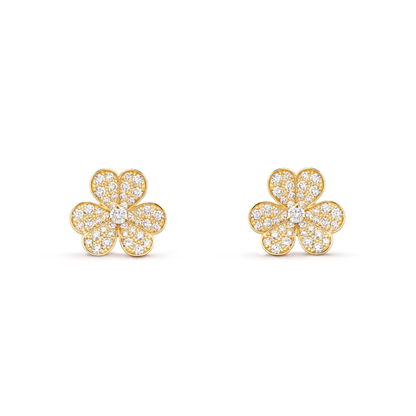 [✨Rose💎]Boucles d'oreilles FRIVOLE en or et diamants 