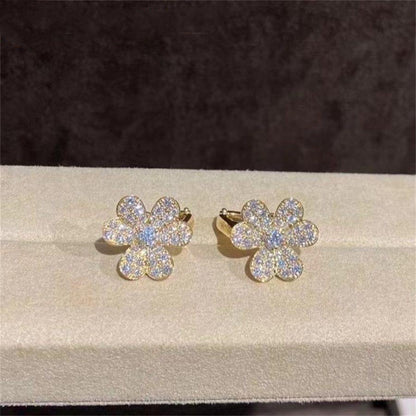 [✨Rose💎]Boucles d'oreilles FRIVOLE en or et diamants 