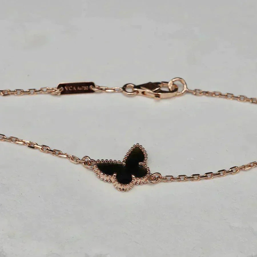[✨Rose💎]BRACELET PAPILLON ONYX