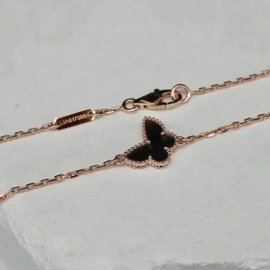 [✨Rose💎]BRACELET PAPILLON ONYX