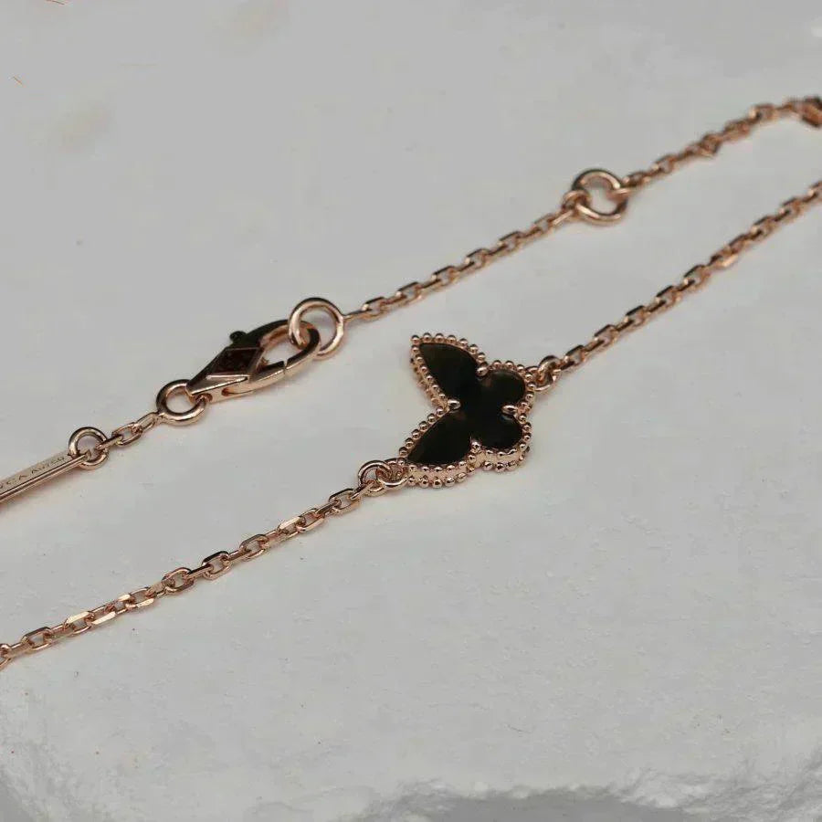 [✨Rose💎]BRACELET PAPILLON ONYX
