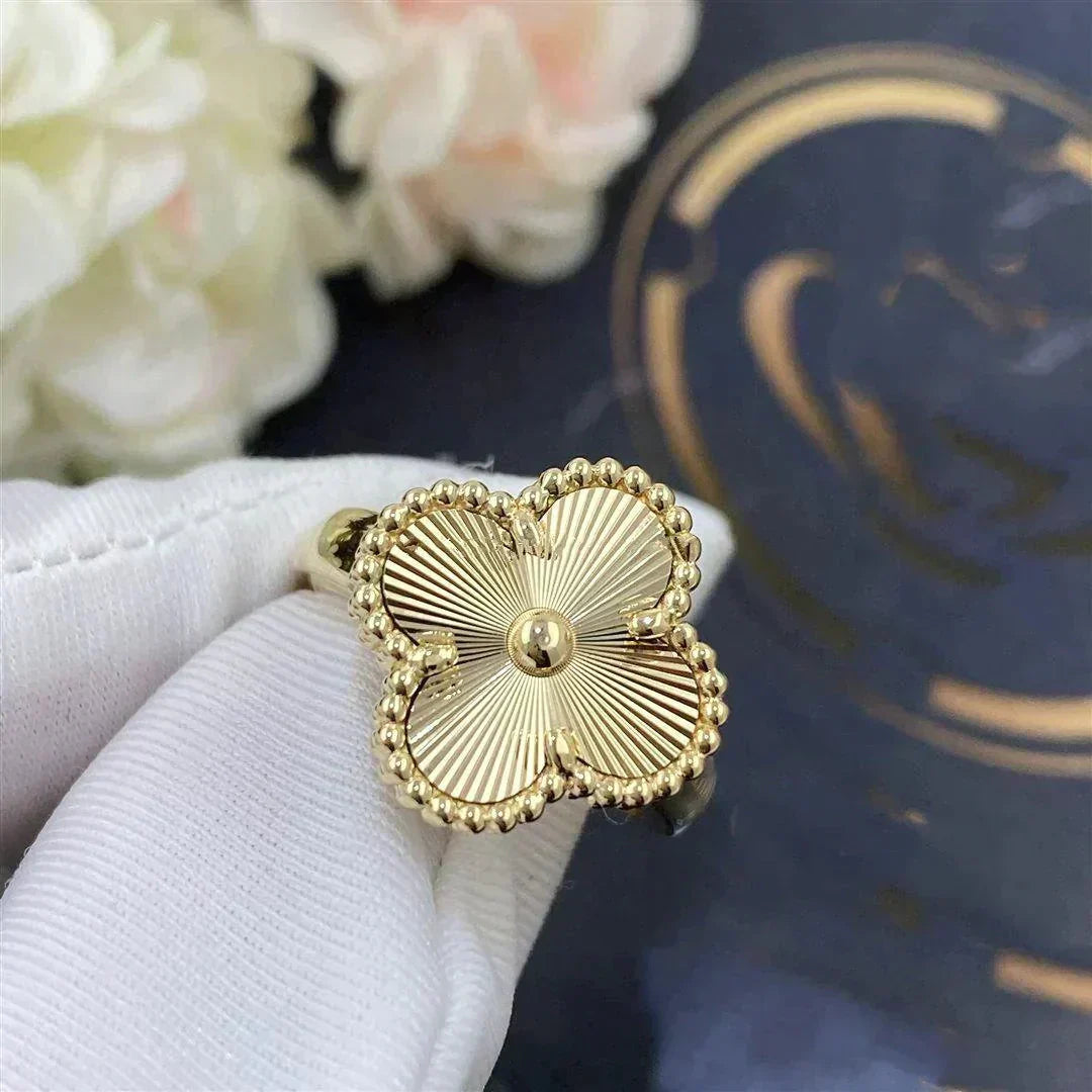 [✨Rose💎]BAGUE EN OR TRÈFLE