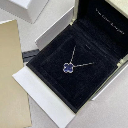 [✨Rose💎] COLLIER PIETERSITE TRÈFLE 15 MM ARGENT