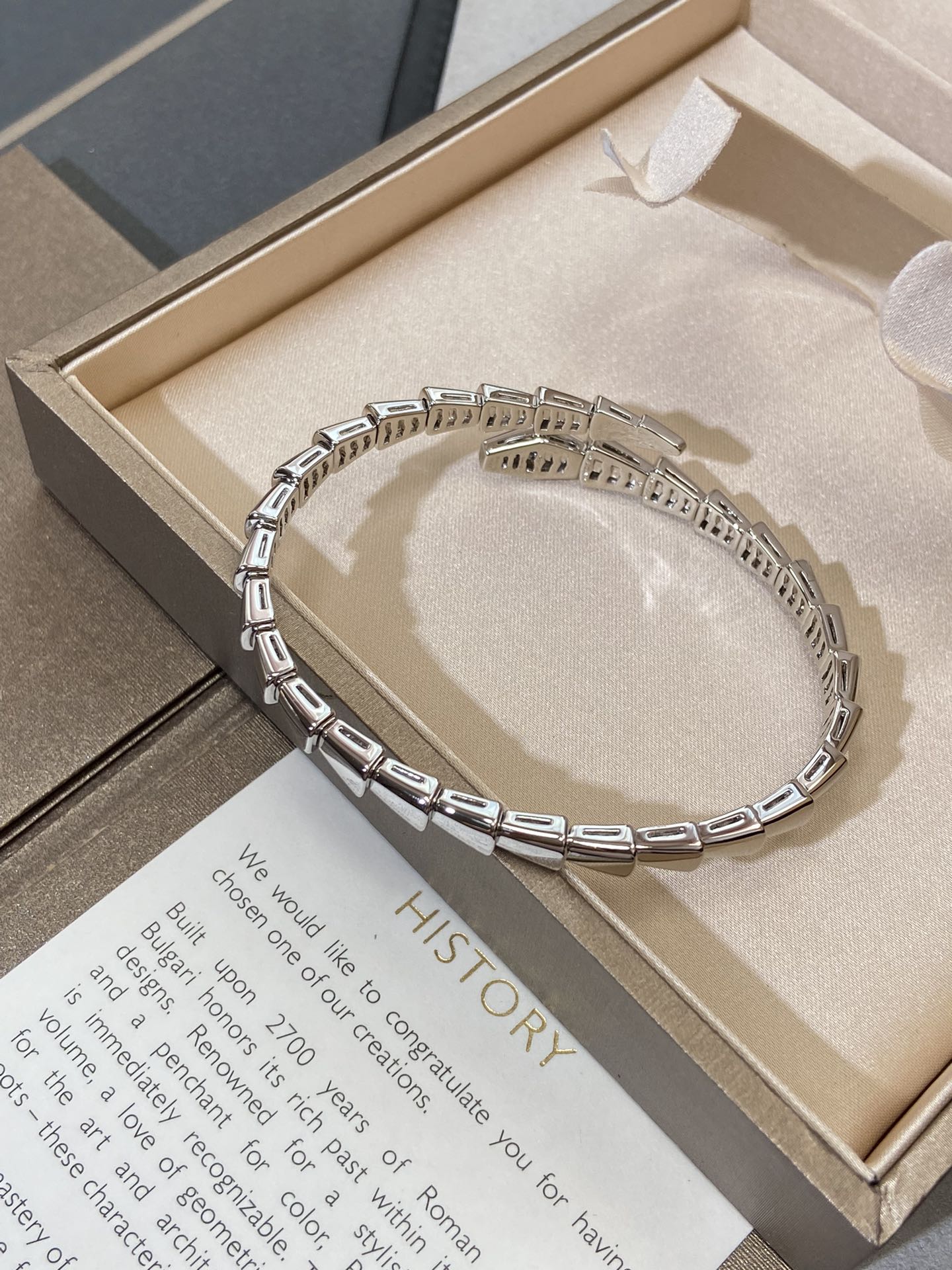 [✨Rose💎]BRACELET SERPENTI VIPÈRE EN ARGENT
