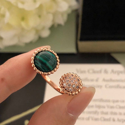 [✨Rose💎]BAGUE ENTRE LES DOIGTS PERLEE COULEURS DIAMANT OR ROSE