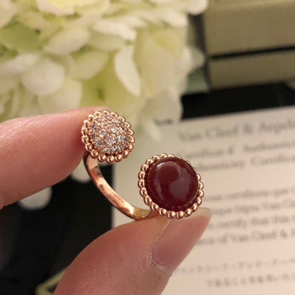 [✨Rose💎]BAGUE ENTRE LES DOIGTS PERLEE COULEURS DIAMANT OR ROSE