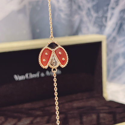 [✨Rose💎]BRACELET EN OR ROSE À 1 MOTIF LUCKY SPRING