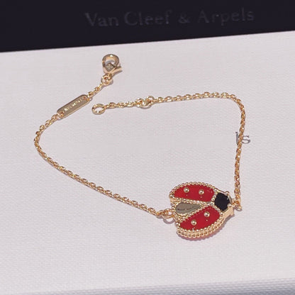 [✨Rose💎]BRACELET EN OR ROSE À 1 MOTIF LUCKY SPRING
