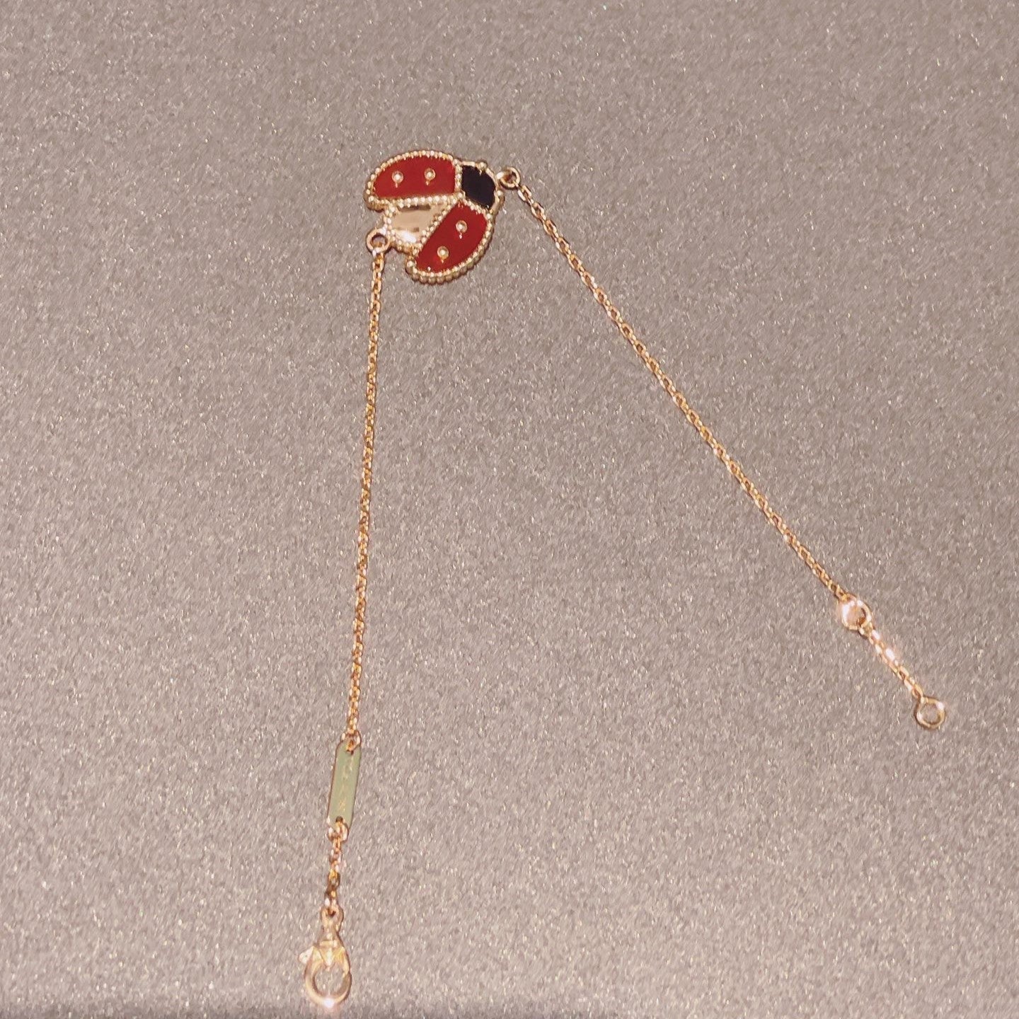 [✨Rose💎]BRACELET EN OR ROSE À 1 MOTIF LUCKY SPRING